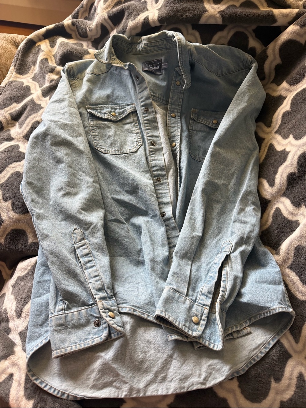 Topman Light Blue Denim Shirt Jacket